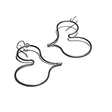 Simple Hearts Earrings by Emanuela Aureli (Metal Earrings)