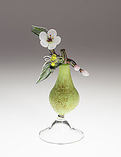 Pear Bottle by Loy Allen (Art Glass Sculpture)