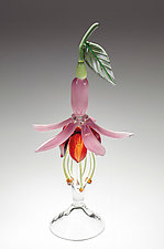 Fuchsia Perfume Bottle by Loy Allen (Art Glass Perfume Bottle)