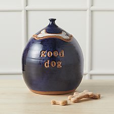 Good Dog Treat Jar by Louise Bilodeau (Ceramic Jar)