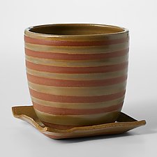 Stripe and Dot Planters by Lulu Ceramics (Ceramic Vase)