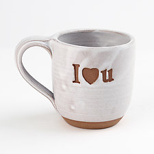 I Love You Mugs by Louise Bilodeau (Ceramic Mug)