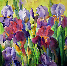 Spring Iris Garden by Terrece Beesley (Watercolor Painting)