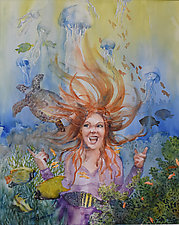 I Wanna Be a Mermaid by Terrece Beesley (Watercolor Painting)