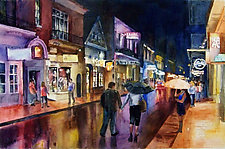Strolling After Hours by Terrece Beesley (Watercolor Painting)
