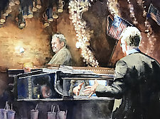 Piano Man by Terrece Beesley (Watercolor Painting)