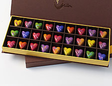 Heart Chocolates: 27-Piece Box by Infusion Chocolates (Artisanal Chocolate)