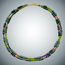 Multi-Stone Necklace by Judy Bliss (Gold & Stone Necklace)