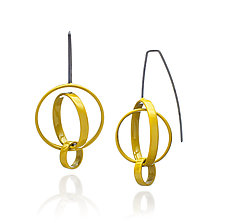 Three Circle Earrings by Donna D'Aquino (Brass Earrings)