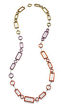 Rectangle and Circles Necklace by Donna D'Aquino (Steel Necklace)