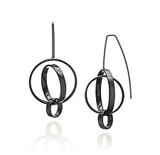 Three Circle Earrings by Donna D'Aquino (Brass Earrings)