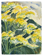 Dill before Mountains by Alix Travis (Watercolor Painting)