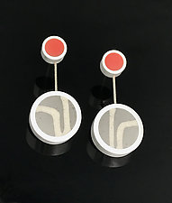 Bent Path Earrings by Melissa Stiles (Aluminum & Resin Earrings)