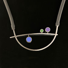 Birds on a Wire Necklace by Melissa Stiles (Steel & Resin Necklace)