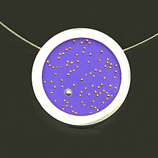 Galaxy Pendant Necklace by Melissa Stiles (Metal & Resin Necklace)