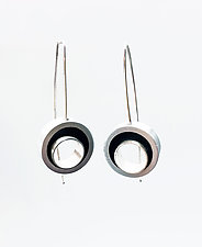 Medium Open Swirl Earrings by Melissa Stiles (Metal & Resin Earrings)