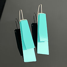 Zaha Earrings by Melissa Stiles (Silver & Steel Earrings)