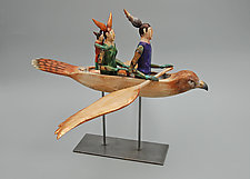 Journey of the Hawk People - Migration Series by Elizabeth Frank (Wood Sculpture)