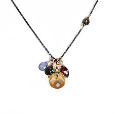 Mandarin Asymmetrical Necklace by Suzanne Q Evon (Silver & Stone Necklace)