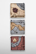 Aeolus Triptych by Christopher Gryder (Ceramic Wall Sculpture)