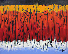 Winter Forest Burning by Lynne Taetzsch (Acrylic Painting)