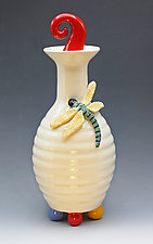 Dragonfly Dream by Lisa Scroggins (Ceramic Vase)