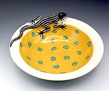Lizard Sunshine by Lisa Scroggins (Ceramic Bowl)