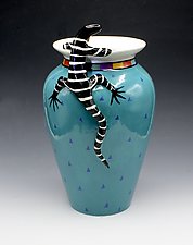 Over the Rainbow by Lisa Scroggins (Ceramic Vase)