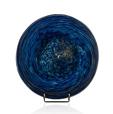 Mediterranean Blue Platter by The Glass Forge (Art Glass Platter)