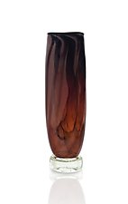 Transparent Maroon Red by The Glass Forge (Art Glass Vase)