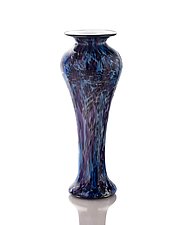 Slender Moonbeam Frit Vase by The Glass Forge (Art Glass Vase)