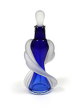 Tapered Twist Perfume Bottle by Thomas Kelly (Art Glass Perfume Bottle)