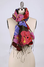 Hibiscus Scarf by Barbara Poole (Silk & Wool Scarf)