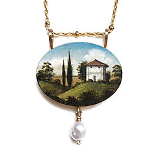 Oval Villa Necklace by Christina Goodman (Mixed Media Necklace)