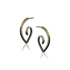 Tiny Bud Hoops by Jenny Reeves (Gold & Silver Earrings)