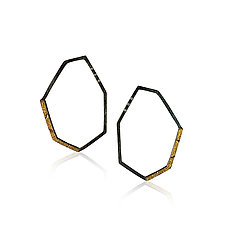 Diamond Geometrix Post Earrings by Jenny Reeves (Gold, Silver & Stone Earrings)