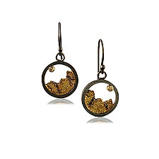 Tiny Terra Drop Earrings by Jenny Reeves (Gold, Silver & Stone Earrings)
