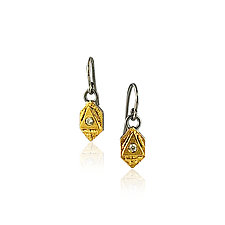 Tiny Atlantis Dangles by Jenny Reeves (Gold, Silver & Stone Earrings)