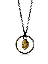 Atlantic Circle Pendant by Jenny Reeves (Gold, Silver & Stone Necklace)