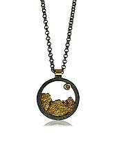 Tiny Terra Pendant by Jenny Reeves (Gold, Silver & Stone Necklace)