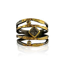 Alaria Ring by Jenny Reeves (Gold, Silver & Stone Ring)