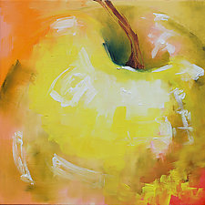 Yellow Apple No.3 by Jennifer Bauser (Oil Painting)