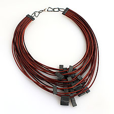 Organica Leather Necklace #15 by Jennifer Bauser (Leather Necklace)