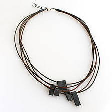 Organica Leather Necklace #2 by Jennifer Bauser (Leather Necklace)