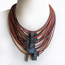 Organica Leather Necklace #15 by Jennifer Bauser (Leather Necklace)
