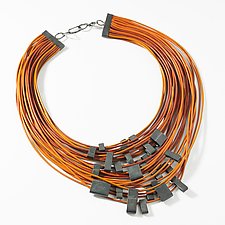Organica Leather Necklace #11 by Jennifer Bauser (Leather Necklace)