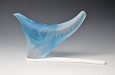Art Deco Cane-Veiled Falcon by David Jacobson (Art Glass Sculpture)