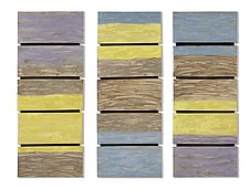 Colorblock Triptych by Kristi Sloniger (Ceramic Wall Sculpture)