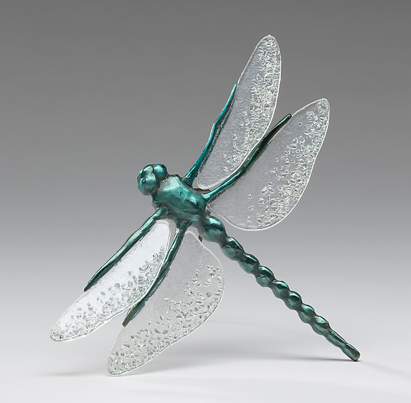 Vibrant Blue Dragonfly with Textured Clear Wings