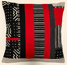 Black and Red and White All Over by Aryana Londir (Cotton Pillow)